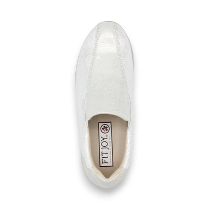 FITJOY Wedge Slip-Ons Sneakers  | Cow Leather with Super Stretch Fabric #FJ128
