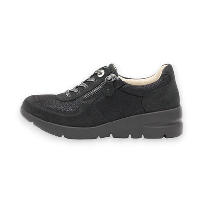 FITJOY Wedge sneakers | Soft Cow Leather with Super Stretch Fabric #FJ127
