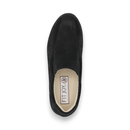 FITJOY Wedge Slip-Ons Sneakers  | Cow Leather with Super Stretch Fabric #FJ128