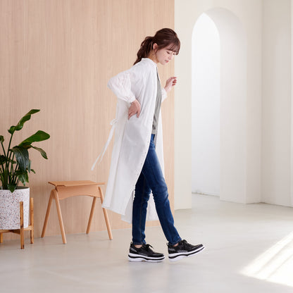 FITJOY Platform Sneakers | Ultra-Lightweight, Soft Sheepskin, Inside Zipper #FJ077