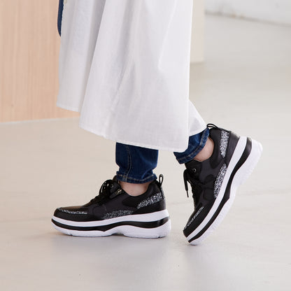 FITJOY Platform Sneakers | Ultra-Lightweight, Soft Sheepskin, Inside Zipper #FJ077