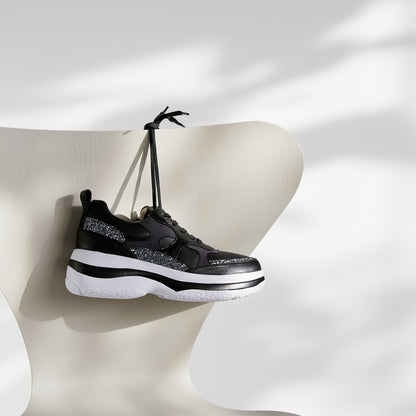 FITJOY Platform Sneakers | Ultra-Lightweight, Soft Sheepskin, Inside Zipper #FJ077