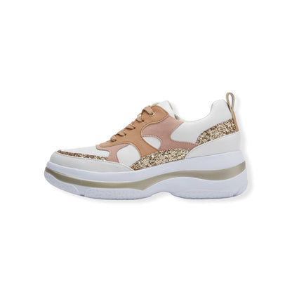 FITJOY Platform Sneakers | Ultra-Lightweight, Soft Sheepskin, Inside Zipper #FJ077