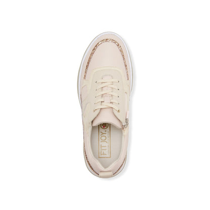 FITJOY Platform Sneakers | Ultra-Lightweight, Soft Sheepskin, Inside Zipper #FJ077