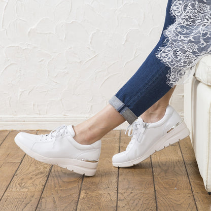 FITJOY Wedge Sneakers | Sheepskin, Inside Zipper #FJ033