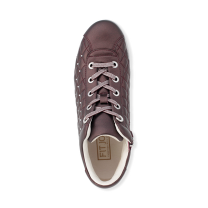 Sheepskin leather Sneakers with crystal decorations