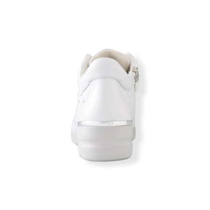 Sheepskin leather Sneakers with crystal decorations