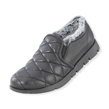 Sheepskin leather slip-on shoes